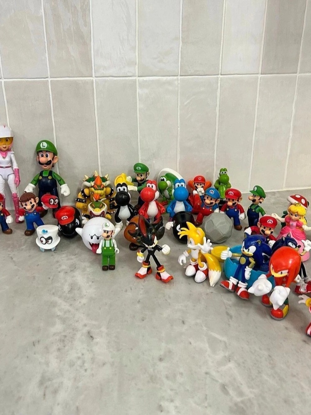 Nintendo Super Mario and Sonic the Hedgehog Figures Mixed Lot